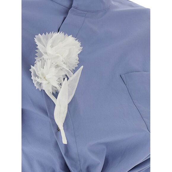 Self Portrait Women 'Blue Cotton Tie Side' Top - Picture 4 of 4